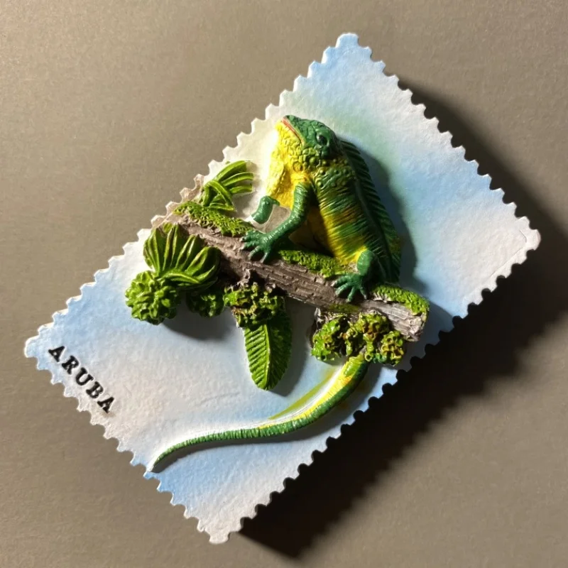 هولندا، بحر الكاريبي، جزيرة أروبا، ثلاثية الأبعاد الإبداعية، السحالي، التذكارية السياحية، ملصقات الثلاجة المغناطيسية