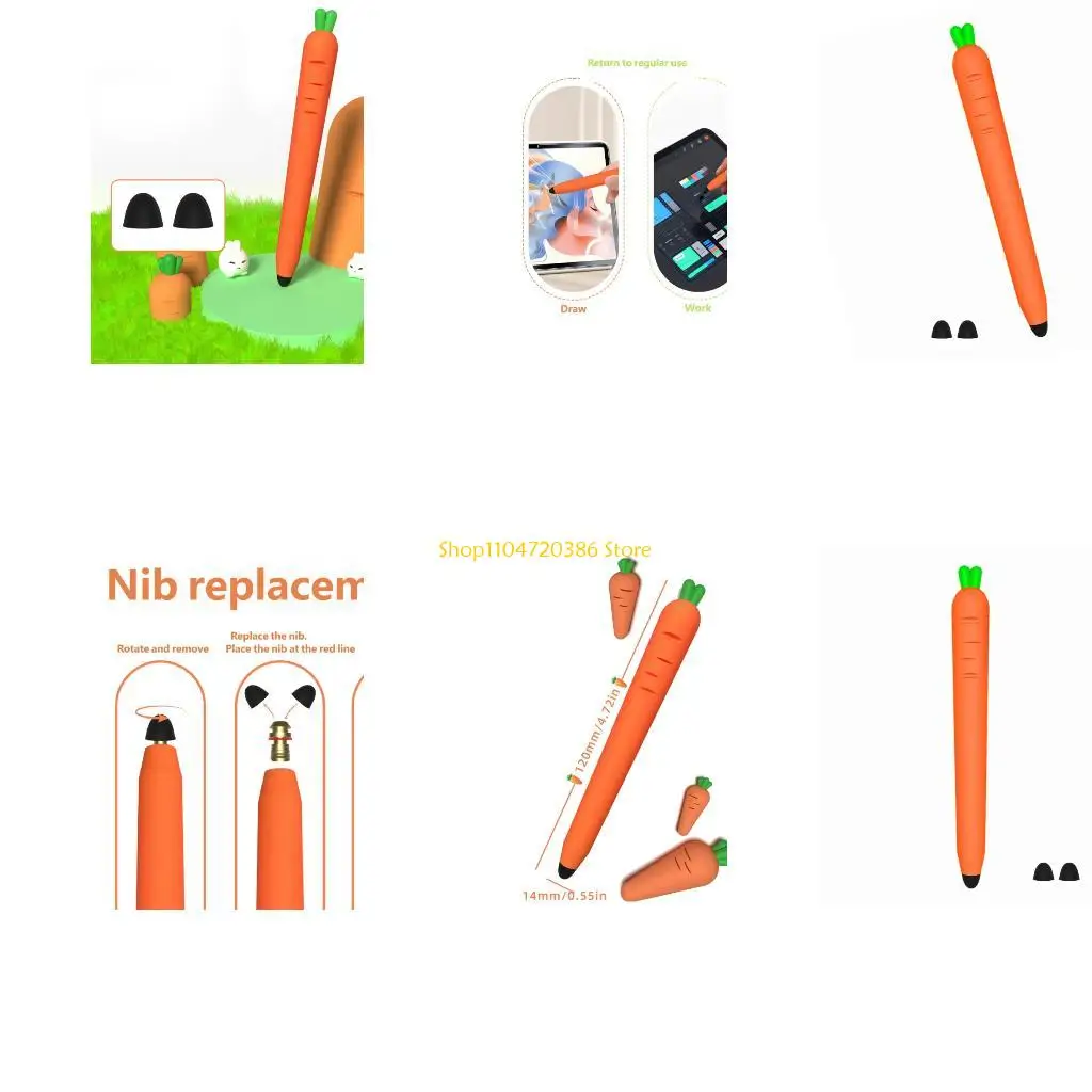 

K0EA Creative Carrot Drawing Pen Features Two Tip for Artistic Projects