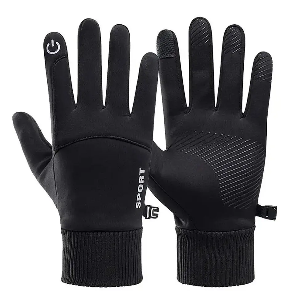 AliExpress NONE Cycling gloves Warm Full Fingers Waterproof Cycling Outdoor Sports Running Motorcycle Ski Touch Screen Fleece Gloves