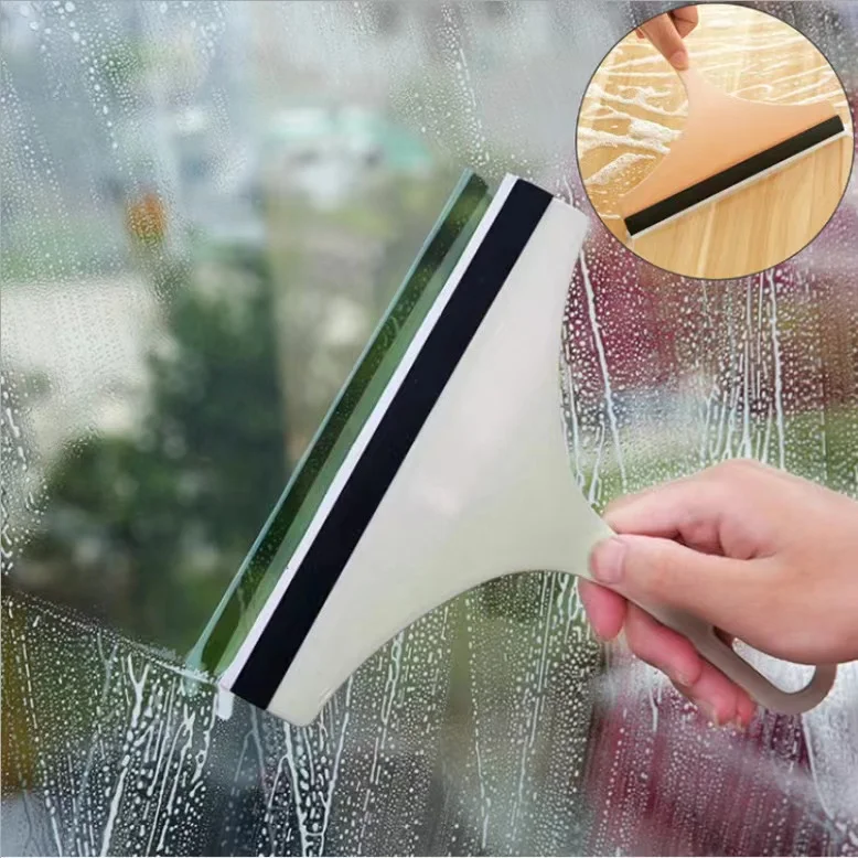 

Mirror Cleaner Wiper Household Cleaning Scrape With Silicone Blade Holder Hook Car Glass Shower Squeegee Window Glass