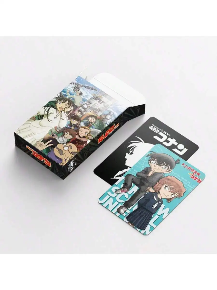 Detective Conan HD fotokaartenset - 60 stuks kaart 32 stuks sticker anime verzamelbare LOMO-kaarten voor fans en verzamelaars