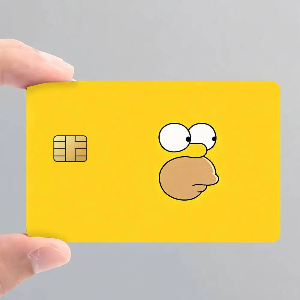 Fashion The Cartoon S-SiMpsoNs-S Card Stickers for Bank Access Protective Waterproof Film Cover Sticker Surprise Gift