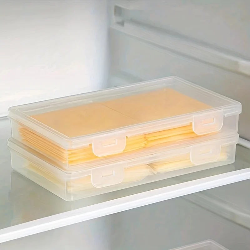 1PC butter and cheese storage box, portable refrigerator vegetable preservation packaging box, transparent cheese container