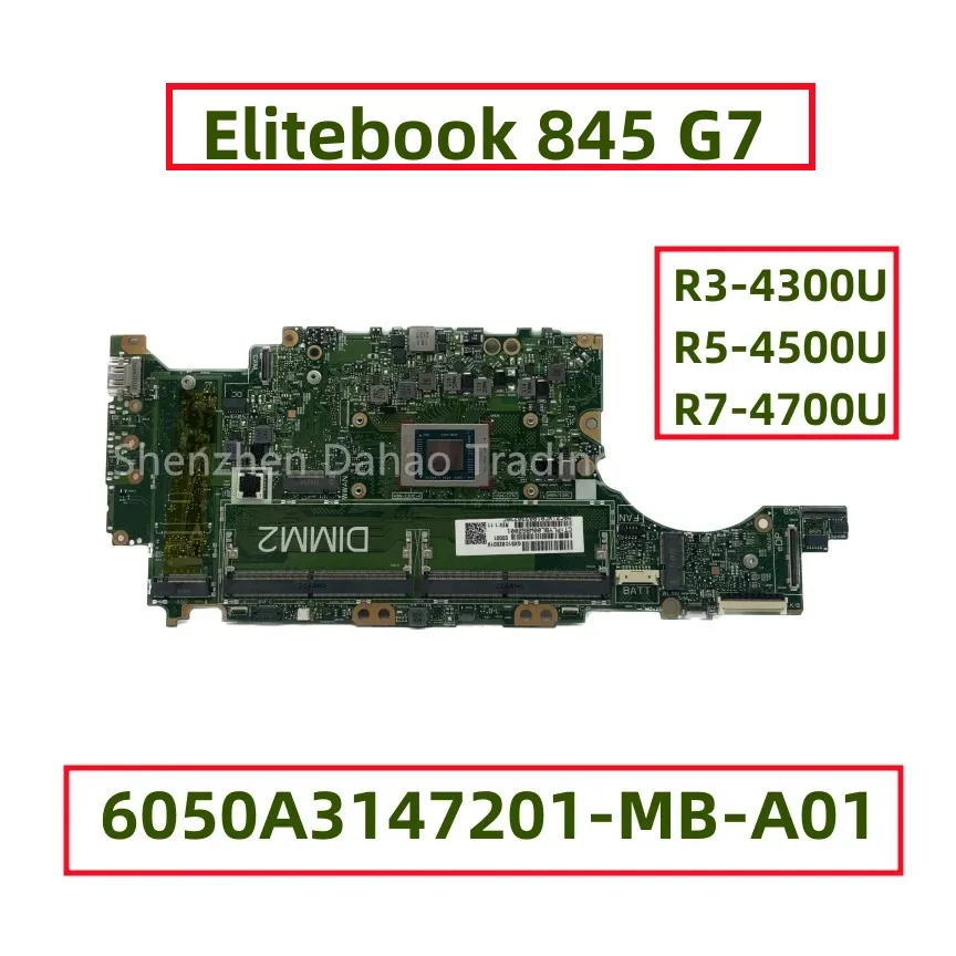 

M22243-001 M22243-601 For HP Elitebook 845 G7 Laptop Motherboard With R3-4300 R5-4650U CPU DDR4 6050A3147201-MB-A01