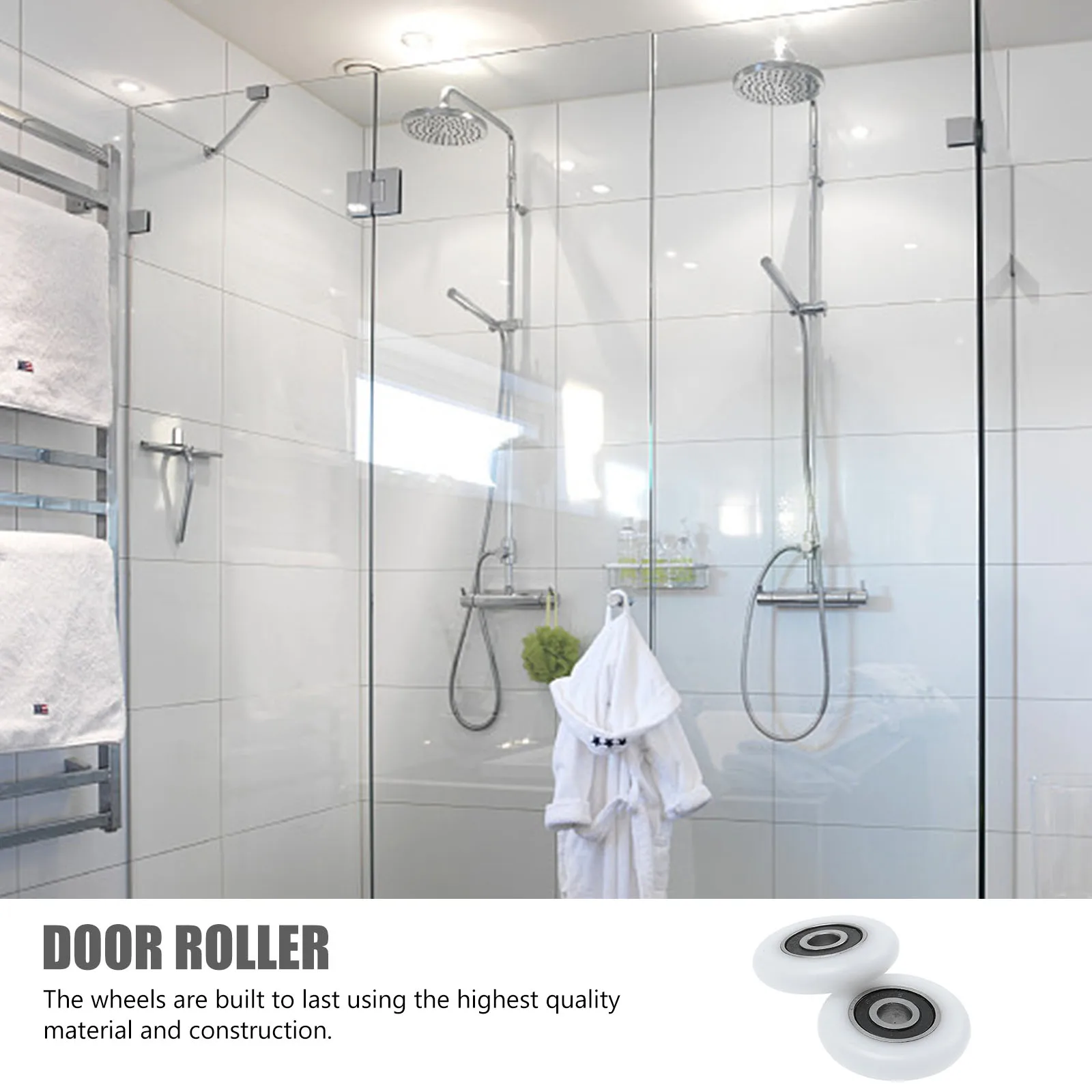 

6Pcs Sliding Door Rollers Smooth Running Shower Door Runners for Bathroom Glass Enclosures Durable Replacement Wheels