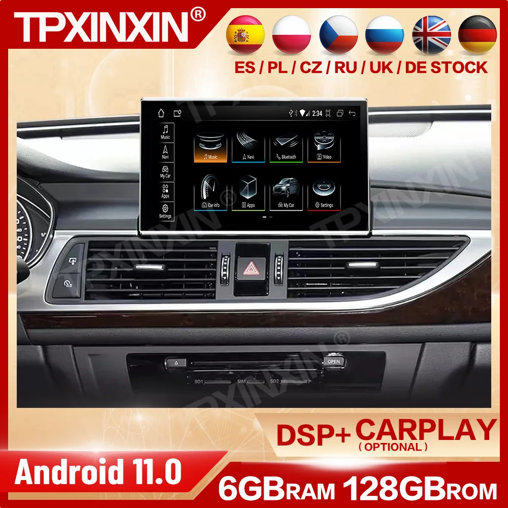 

Android 11 Radio Coche With Bluetooth For Audi A6 A7 C7 2012 2013 2014 2015 2016 2017 2018 Carplay Automotive Multimedia Player