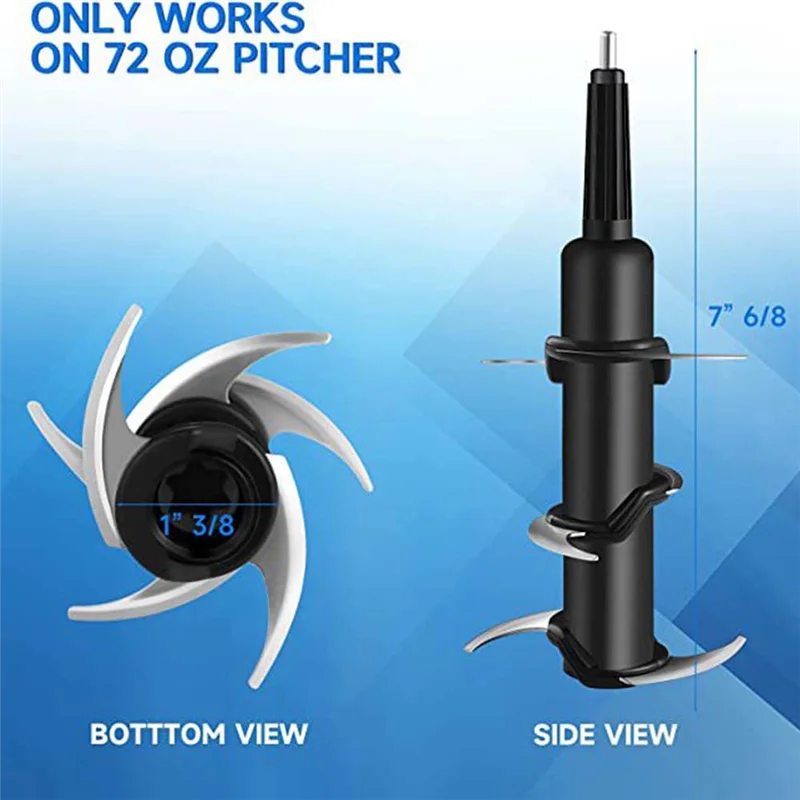 Piezas de repuesto para licuadora Nutri Ninja, Extractor de repuesto, 6 aletas, cuchilla inferior, BL66OC, BL740BL642, BL500C