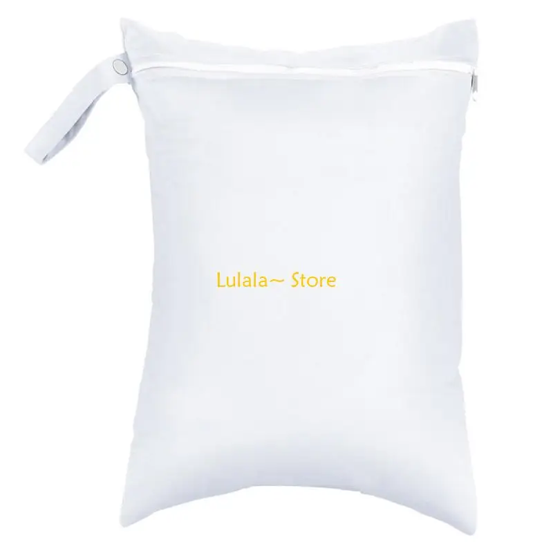 Y4QA Multipurpose Baby Nappy Storage Bag Soft Polyester Fabric Organiser Case With Short Hanging Lanyard