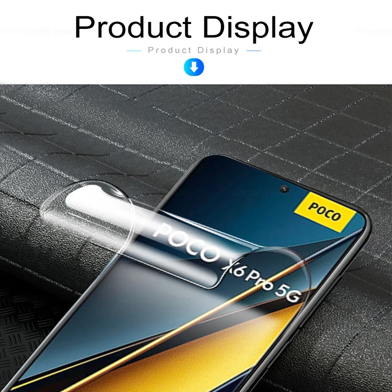 3in1 Camera Glass Front Back Hydrogel Film For Xiaomi Poco X6 Pro 5G Screen Protector Poko x 6 x6pro PocoX6 Pro Protective Film