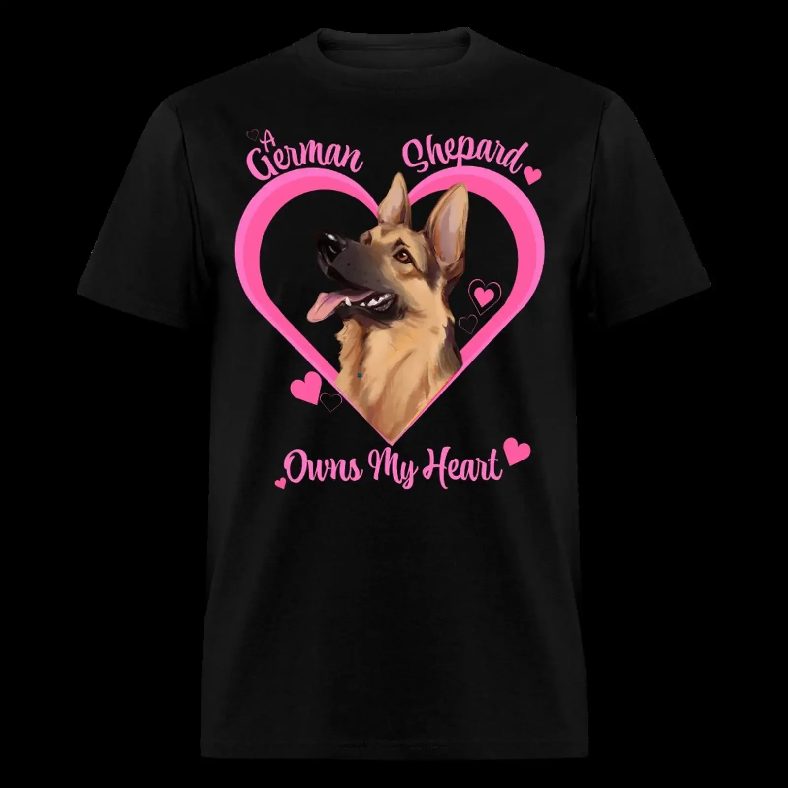 German Shepard art heart Classic T Shirt vintage Washed Soft designer clothes Breathable Comfortable Top For Everyday Wear