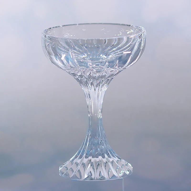Pure Crystal Goblets High-end Crystal Drinkware Wine Champagne Martini Glass Hand Carved Glass for Party Wedding Use 125ml