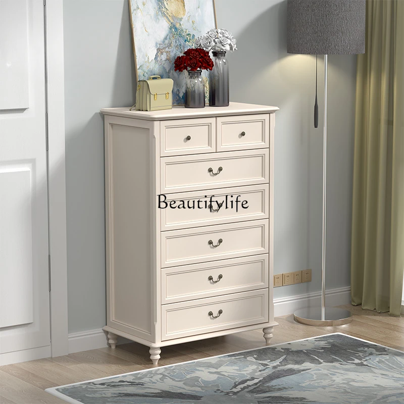 

Simple Retro Storage Storage Combination Log Living Room Chest of Drawer