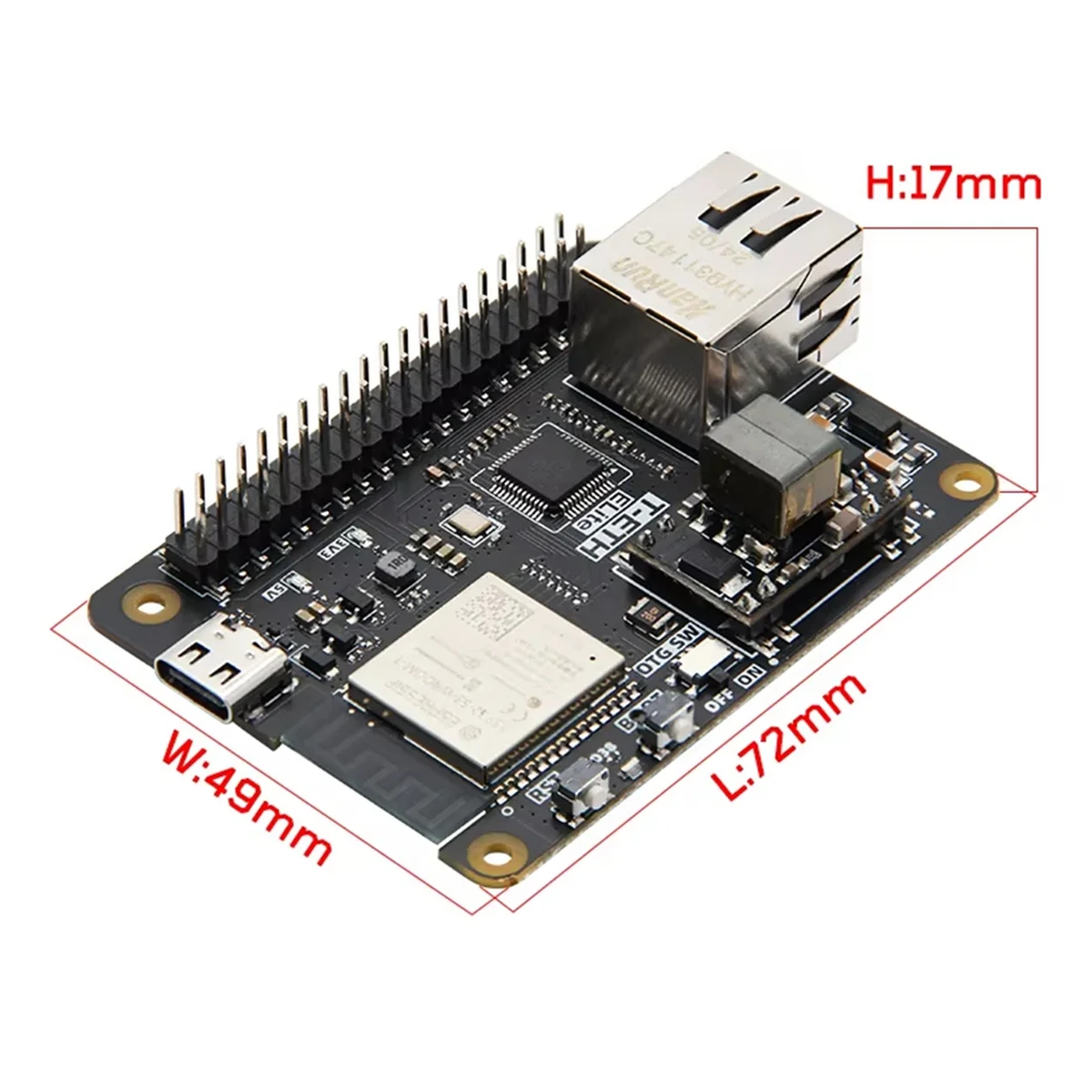 SMIEA T-ETH-ELite ESP32-S3 Scheda di sviluppo Ethernet 2,4 GHz Wi-Fi e Bluetooth 5 (LE) Supporta alimentatore POE