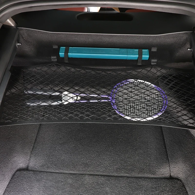 Per Jaguar F-TYPE 2013-2022 Auto Storage Organizer Maglia Net Bag Holder Tasca Tronco Organizer Stivaggio Riordino 90*30 cm