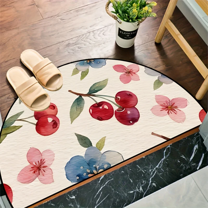 Blue Hydrangea Doormat Fresh Floral Print Non Slip Entry Rug For Entryway Hallway And Spring Home Decor