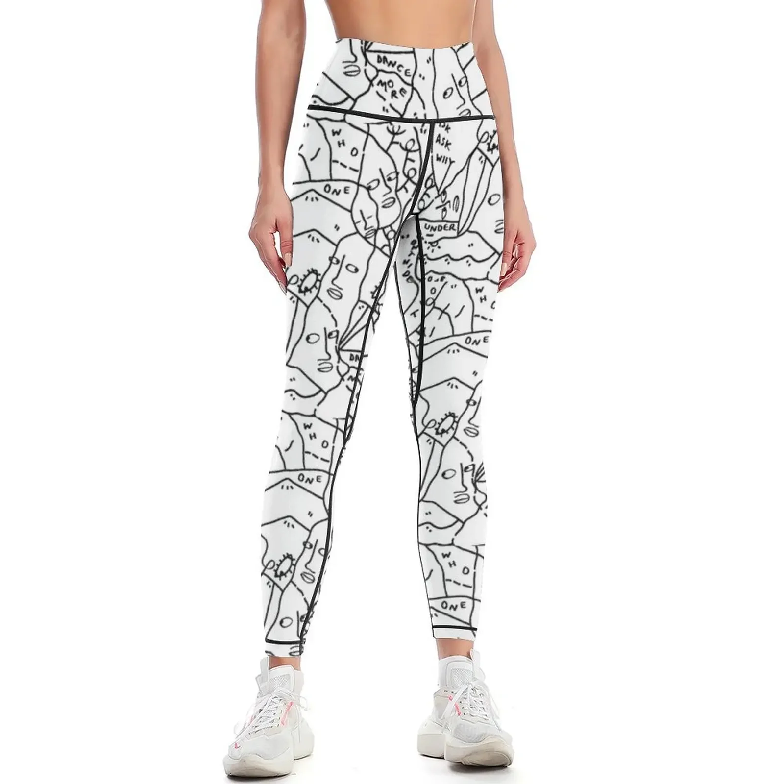 

Dot’s blk & wht Leggings Sports pants woman Women's sportswear leggins push up woman active wear Womens Leggings