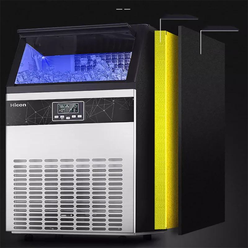 ماكينة صنع الثلج المحمولة 30 كجم ماكينة صنع الثلج المنزلية التجارية ماكينة صنع مكعبات الثلج اليدوية للمياه المعبأة في زجاجات على سطح الطاولة ماكينة صنع مكعبات الثلج الكهربائية #4
