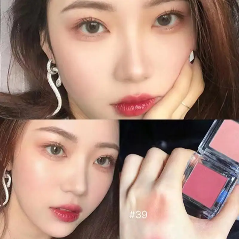 Non-removable Blush Natural Makeup Matte Does Not Take Off Makeup Highlight Peach Color Facial Care Contouring Blush Purple