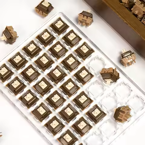 HUANO Caramel Latte V2 Switch HIFI Linear 5 Pins 45g Mechanical Keyboard Custom Gaming Switch PA66 POM Fine Lubrication Switches