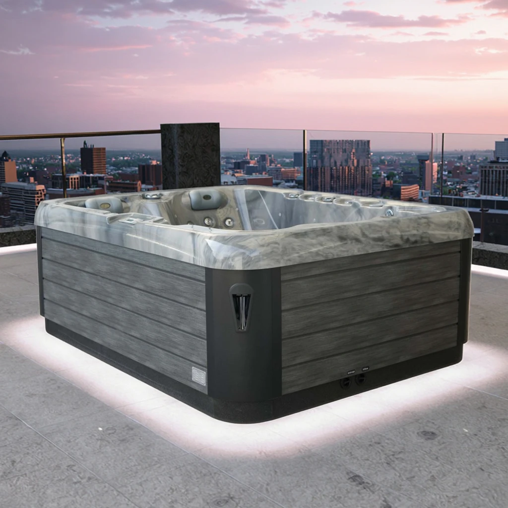 3-Person Outdoor Hot Tub Square Spa Bathtub Bathing & Swimming For Spa Bathroom Use Balboa Massage Whirlpool