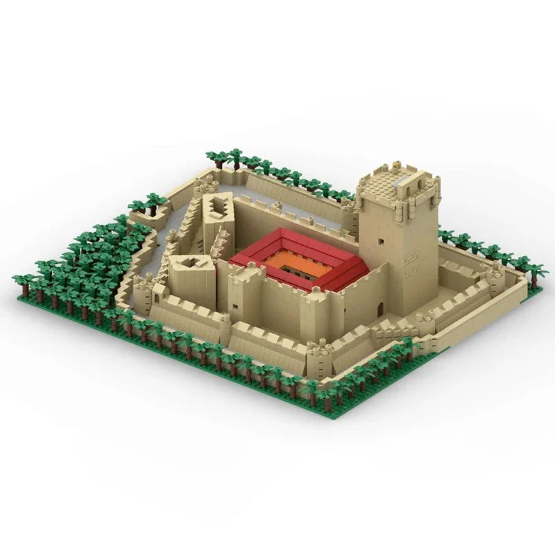 Średniowieczna Fortress Model Moc cegły budowlane hiszpański zamek więzienny technologia klocki modułowe prezent zabawki świąteczne zestawy do samodzielnego montażu