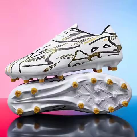 New Men Football Boots TF Sport Training Soccer Shoes Kids Ultralight Breathable Professional Sneakers Unisex Grass Cleats Match