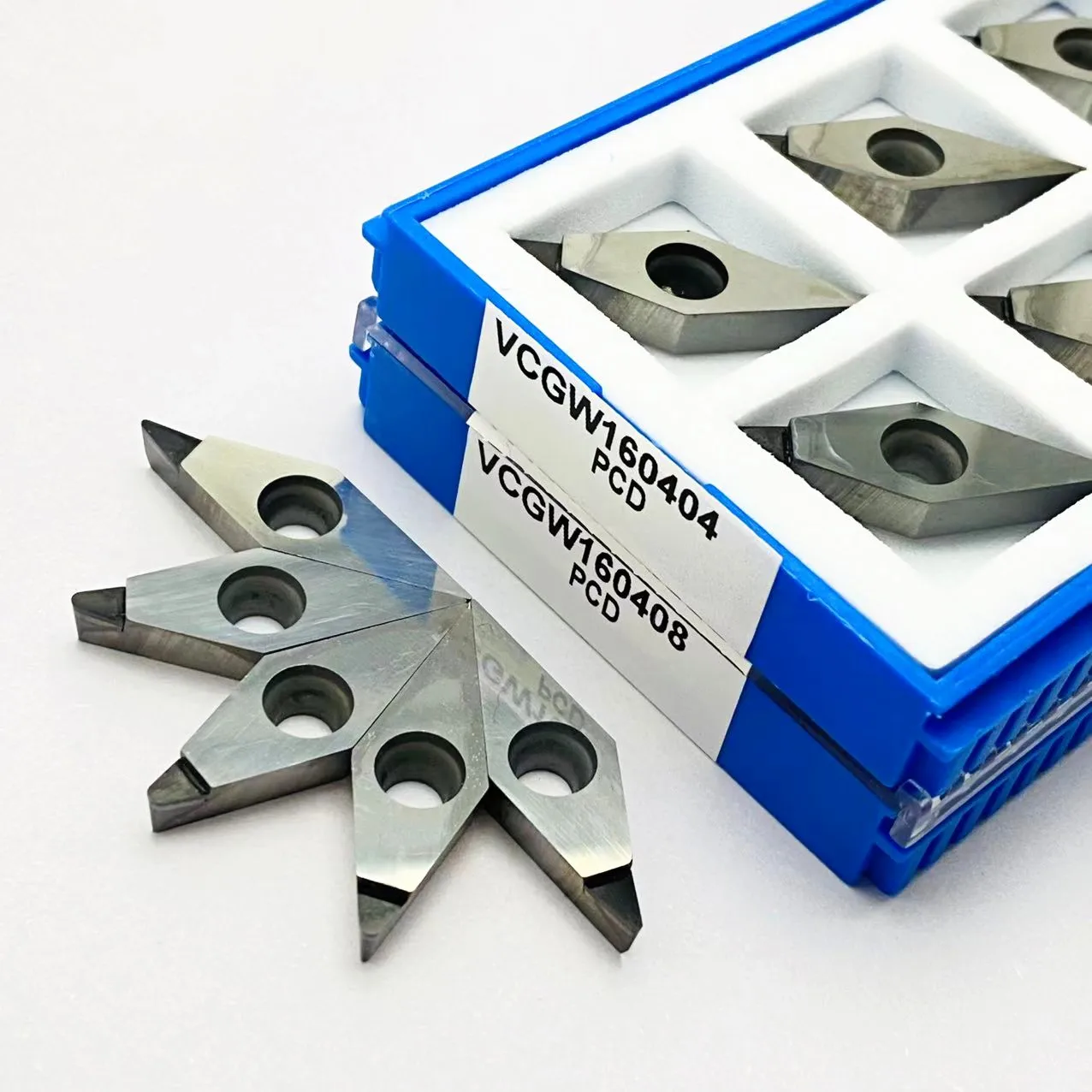 PCD CBN VCGW160402, VCGW160404, VCGW160408, алмазная Встраиваемая PCD PCD30 Алмазная медь, твердая алюминиевая сталь, чугун и т. д.