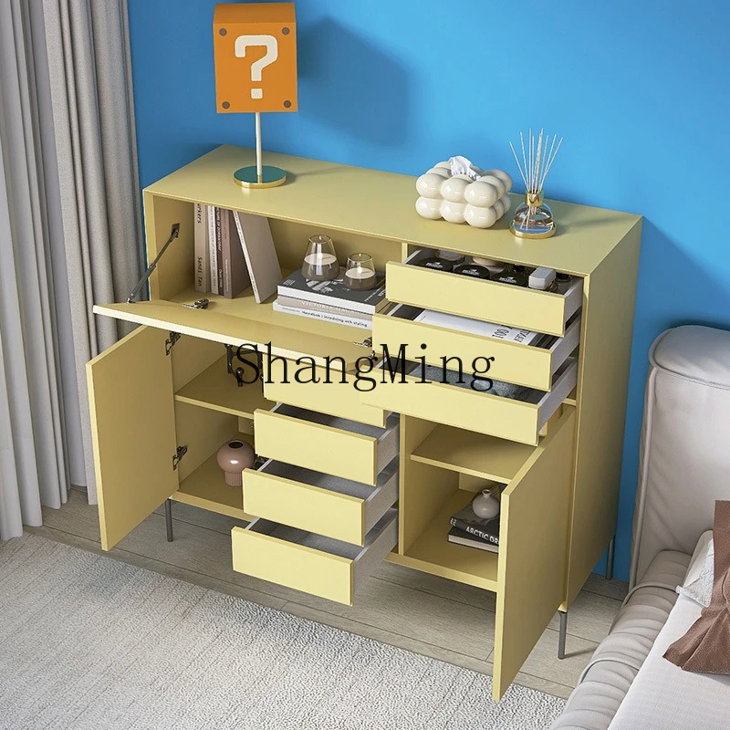 

SM minimalist lacquer drawer cabinet bedroom bedside cabinet dopamine storage dining side multi-purpose cabinet