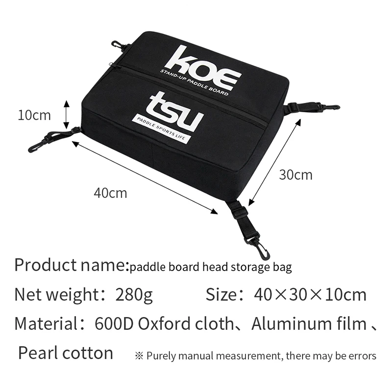 KOETSU Paddleboard Deck Bag, Elastic Mesh Storage Bag for Paddle Board, Surfboard, Kayak, Boat, Canoe and Rafting