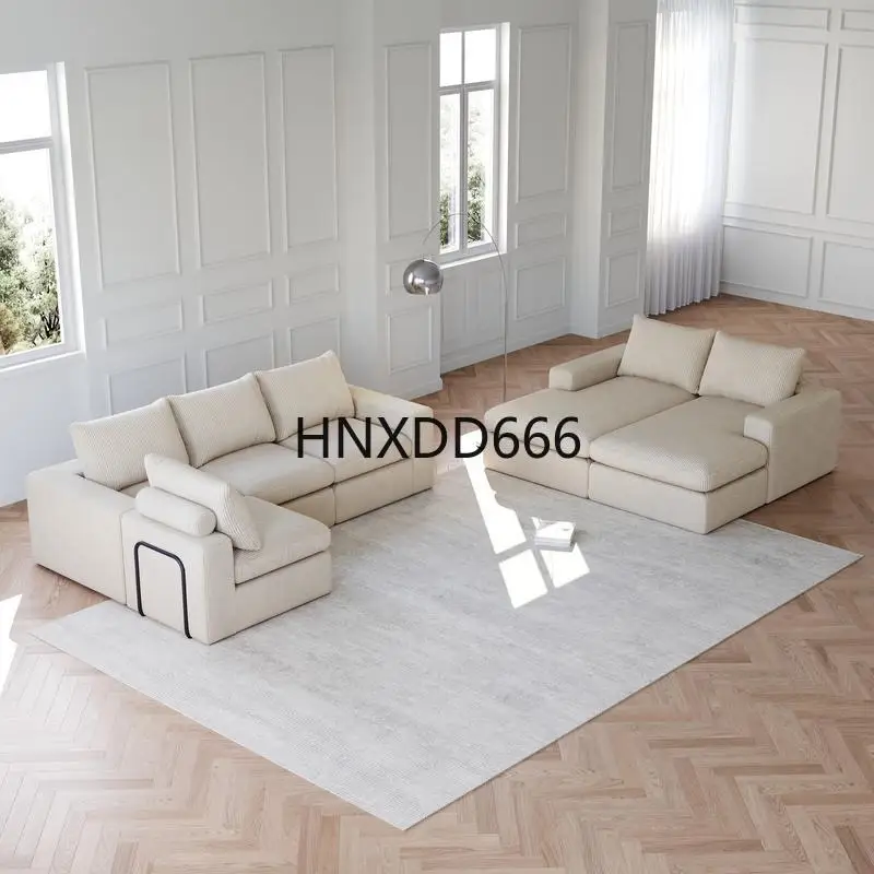 

L-Shaped Modern Corduroy Sectional Sofa with Chaise and 3 Pillows, No Assembly Needed, Ideal for Living Room or Bedroom