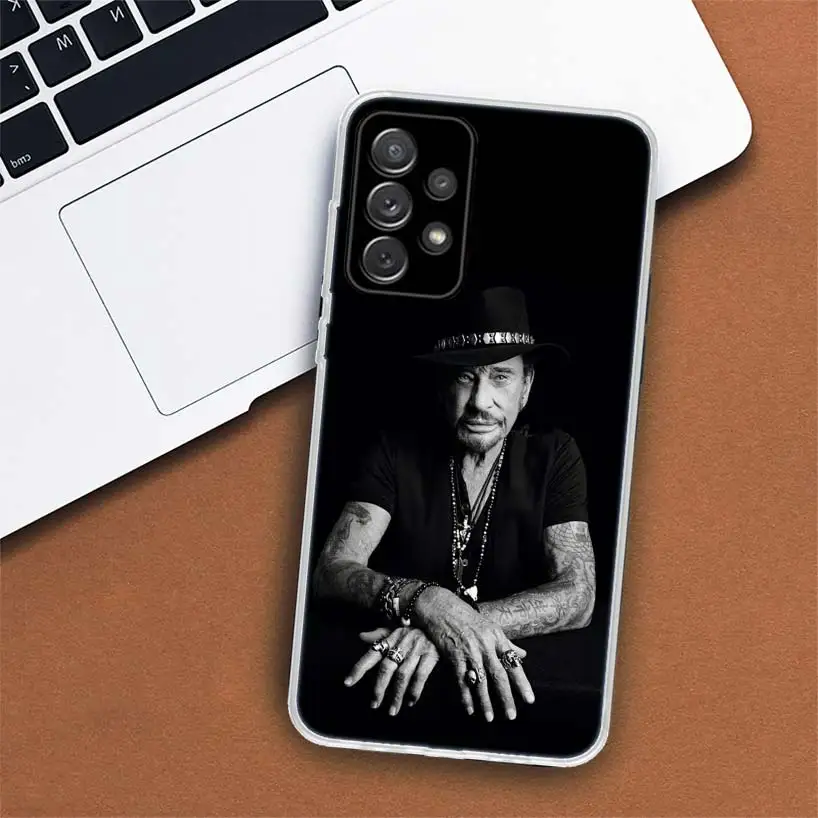 Johnny Hallyday Music Phone Case For Samsung Galaxy A55 A54 A53 A52 A15 A14 A13 A12 A35 A34 A33 A32 A25 A24 A23 A22 A04S A03S A0