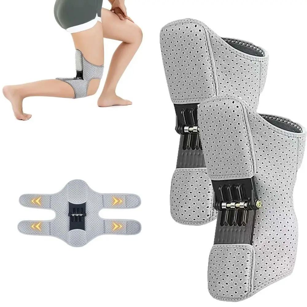 

1Pair with Powerful Rebound Springs Knee Assistive Device Non-Slip Breathable Knee Protection Booster Adjustable