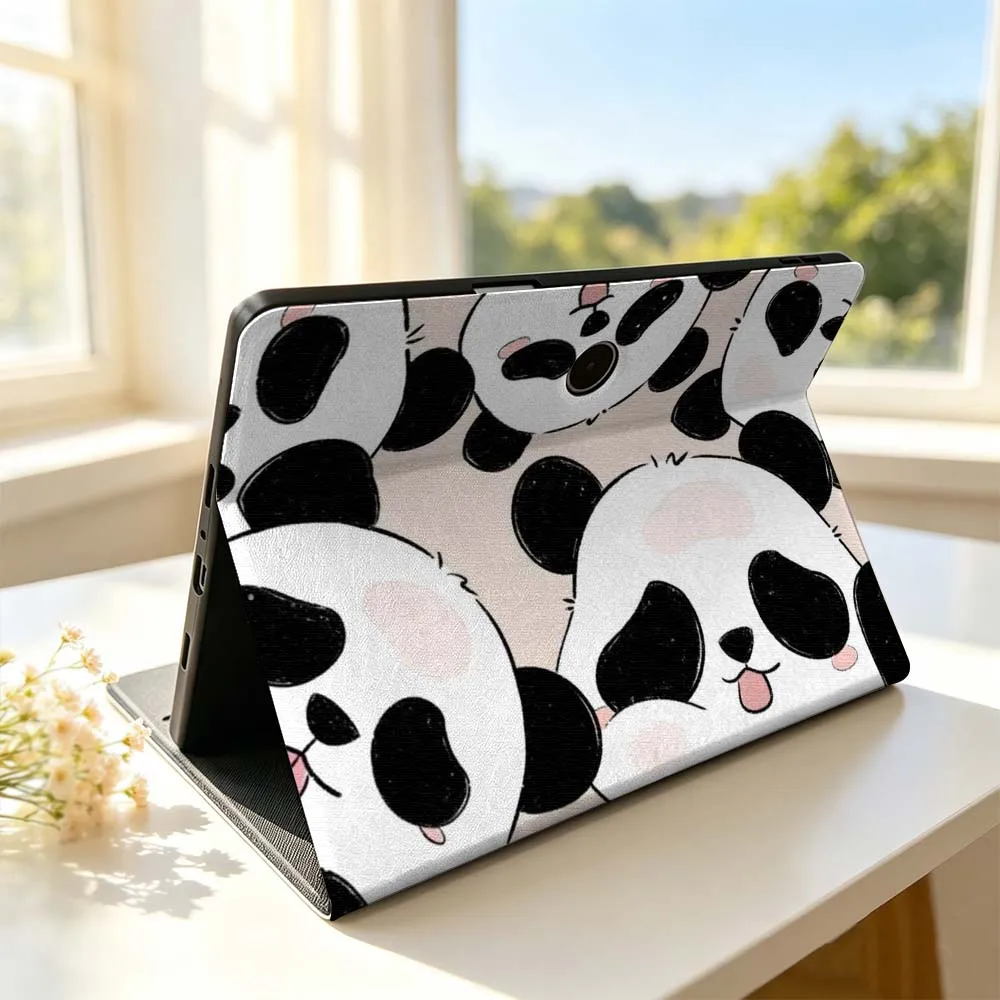 Cartoon Panda Head Pattern Soft For OPPO VIVO IQOO OnePlus Realme Pad 3 Pro 13 12.1 11.61 11.4 10.36 11 inch Tablet Case