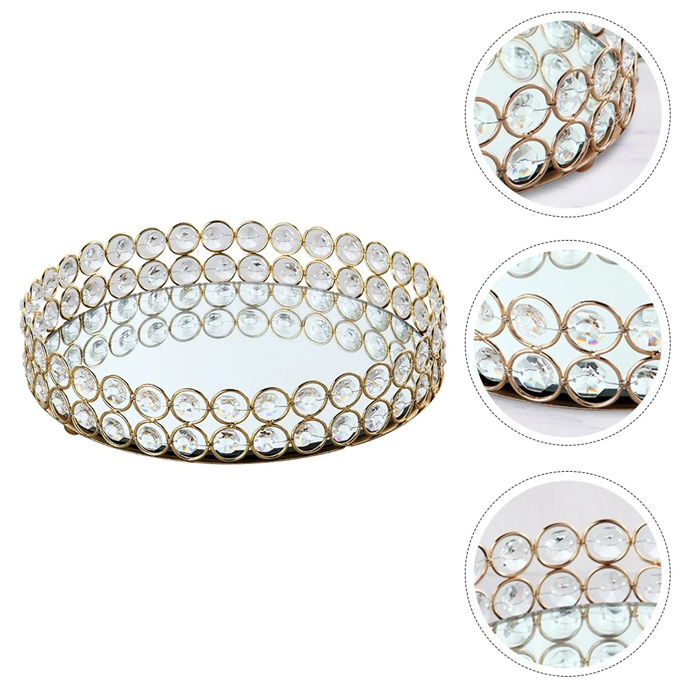 

1Pcs Metal Plate Creative Tray Elegant Design for Weddings Centerpiece Decor Simple Candlestick Party Supplies