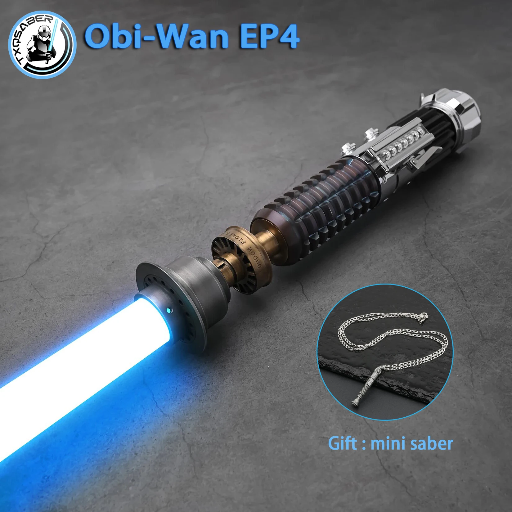 

Obi-Wan EP4 Crystal Warehouse NeoPixel TXQSTUDIO Replica Lightsaber Metal Hilt Led Blade Cosplay Toys for Adult Laser Sword Jedi