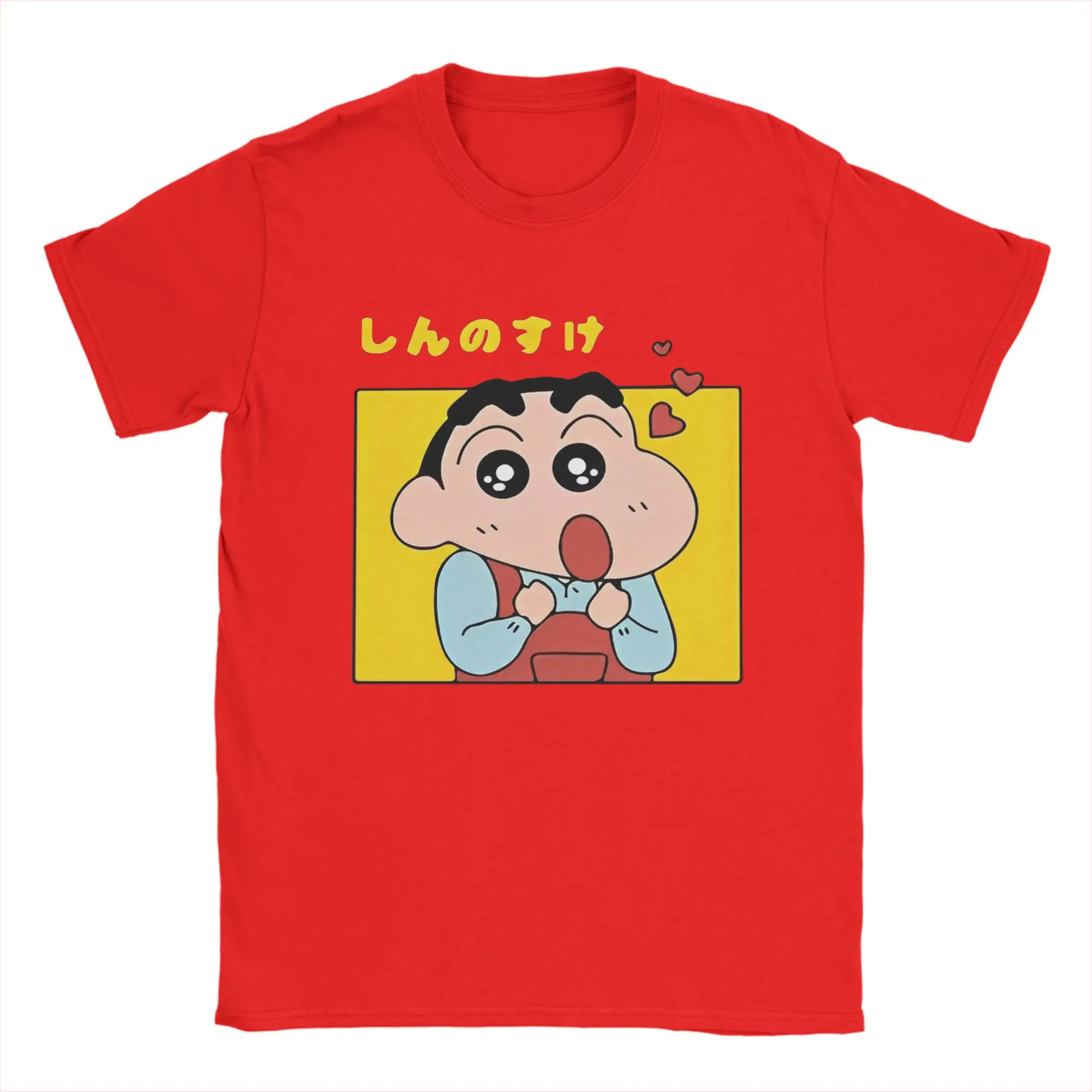 Kawaii Crayon Shin-chan T Shirt Men Women's 100% Cotton Casual T-Shirt Round Neck  Tee Shirt Short Sleeve Tops Printed