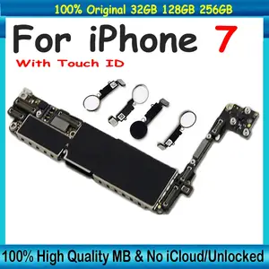 Bilashmart 256GB Unlocked Logic Board iPhone 7 Motherboard With Touch ID 128GB 32GB Chips iPhone 7 Motherboard Clean iCloud
