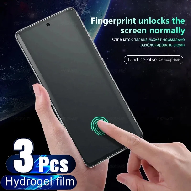 3Pcs Soft Matte Hydrogel Film For Redmi Note 10 10S 11 12 12S 12T 13 14 Pro Max 5G Frosted TPU Screen Protector Anti Fingerprint