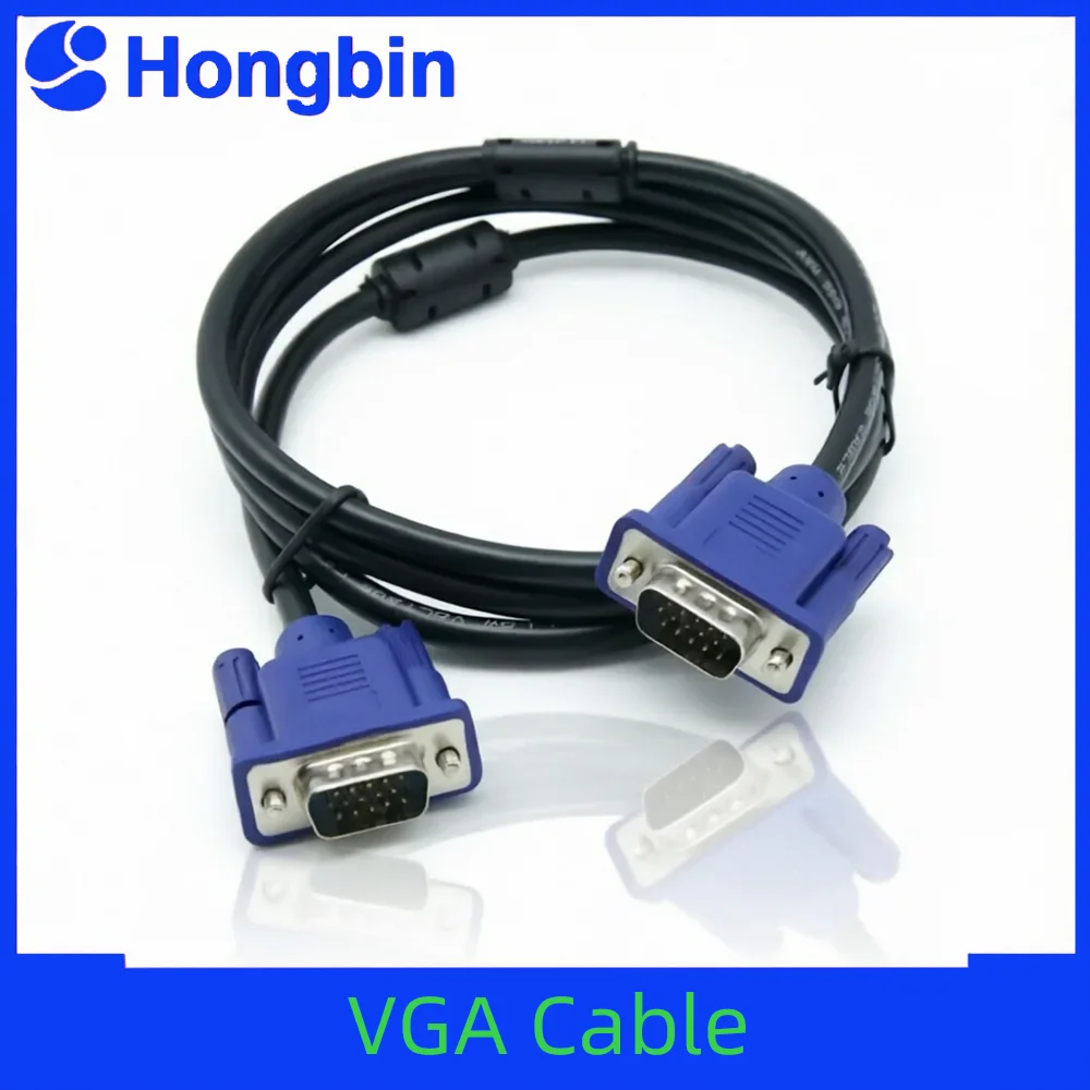 1.5M VGA to VGA Cable 15 Pin Male to Male Extension Converter Connector for Computer Monitor Projector PC TV Video Adapter