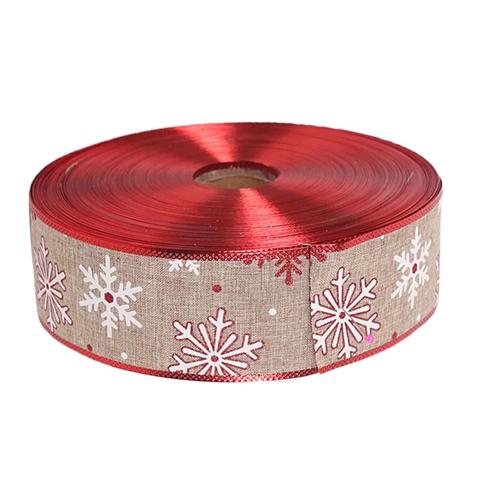 

1Pcs Snowflake Weaving Ribbon Durable Imitation Linen Rope Decorative Hanging Band for Christmas Gift Wrapping DIY