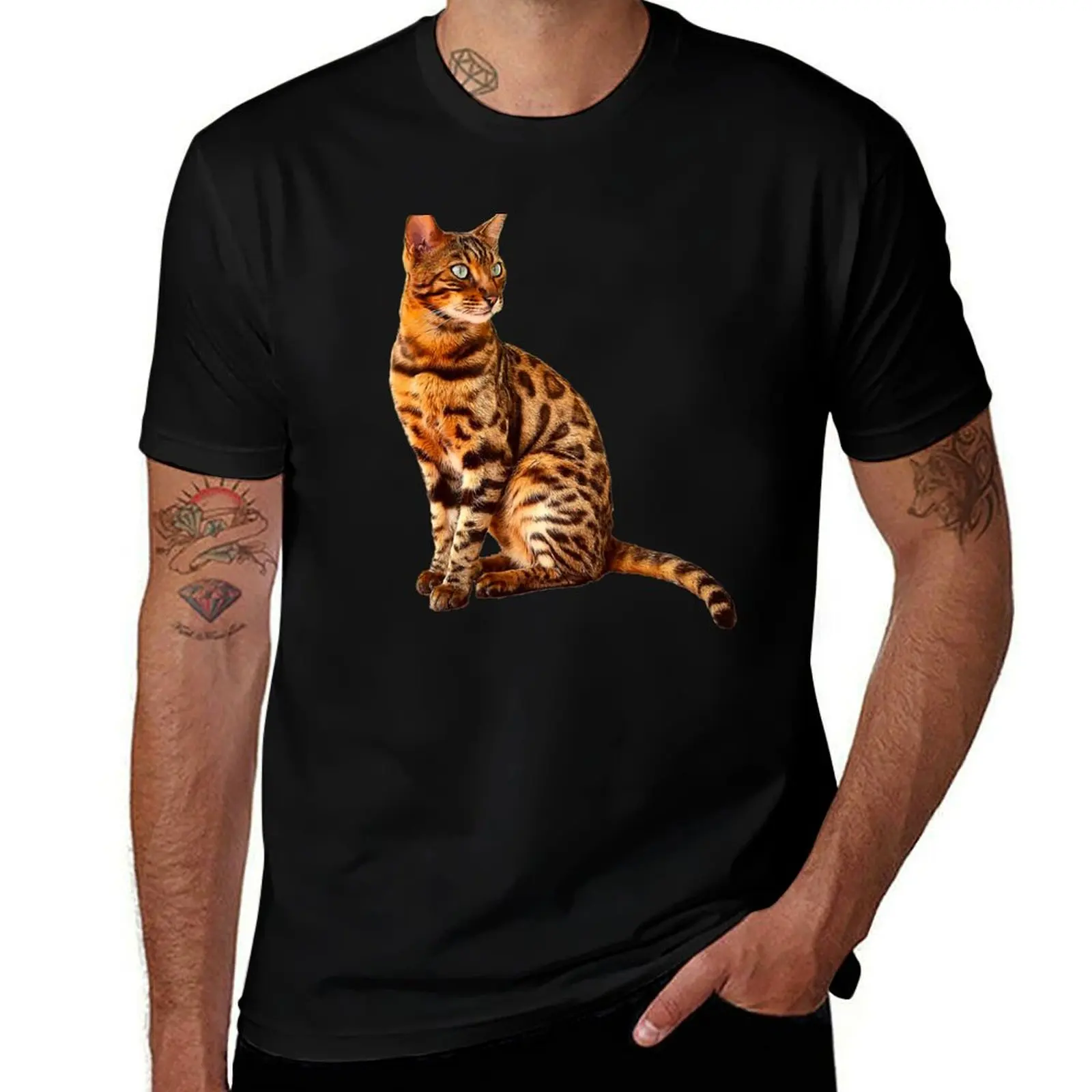 

Bengal Cat Kitten Amazing Leopard Cat T-Shirt oversized graphic tee designer shirts plain black t shirts men