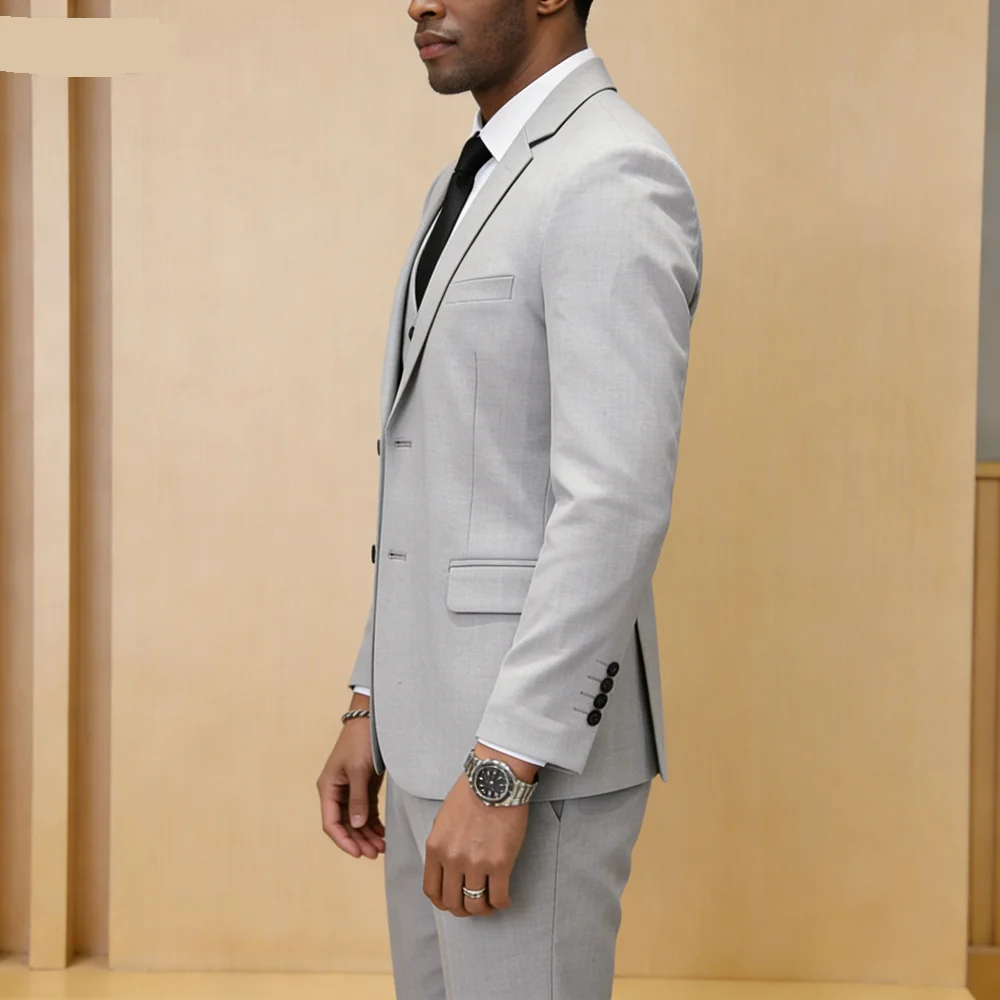 

Men's Three-Piece Suit Set Business Career Wedding Groomsmen Best Man Decoration Formal Dress Code Tailored Look