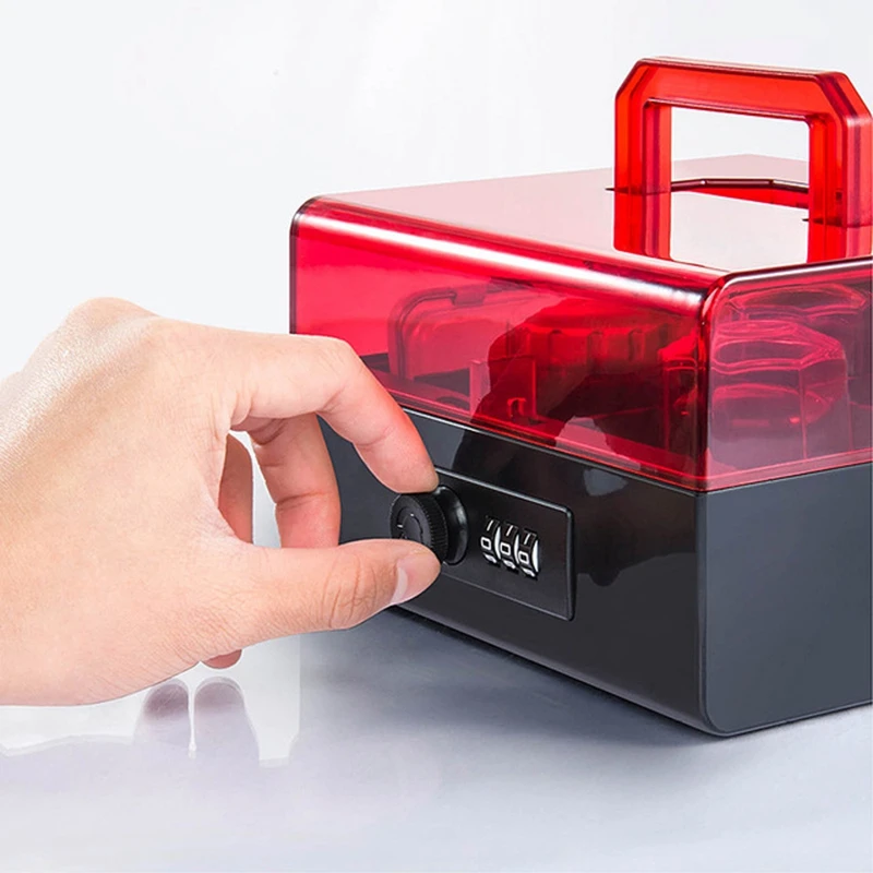 5 Grids Portable Official Seal Password Box Seal Storage Box With Mechanical Code Lock For Official Seal