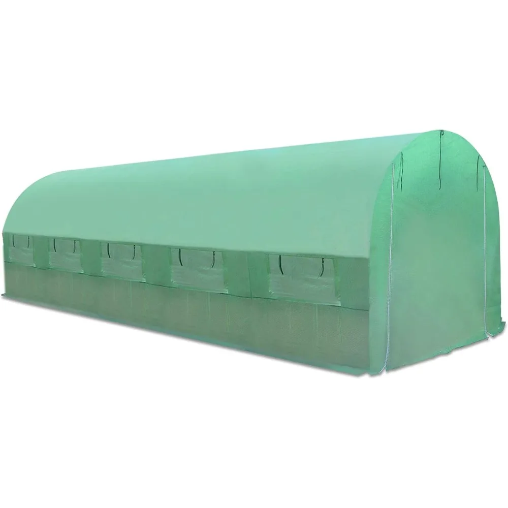 

Greenhouse Replacement Cover, Suitable for Large Walk-in Outdoor Botanical Greenhouses (frame Not Included) (24.6' X 10' X 7')