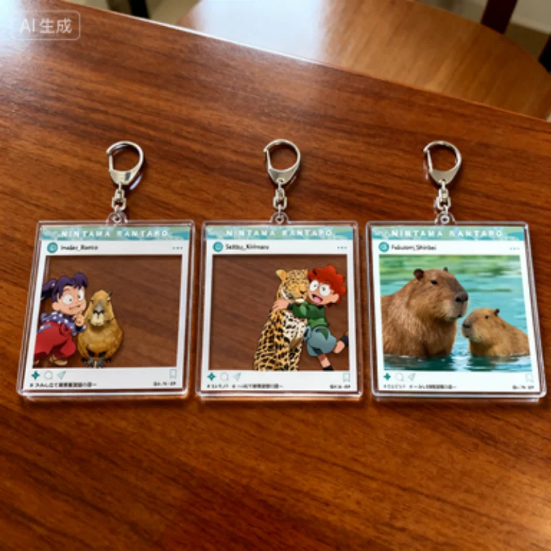 

Anime Nintama Rantaro Acrylic key ring keychain Collapsible series keychains cute backpack pendant decorative items gift