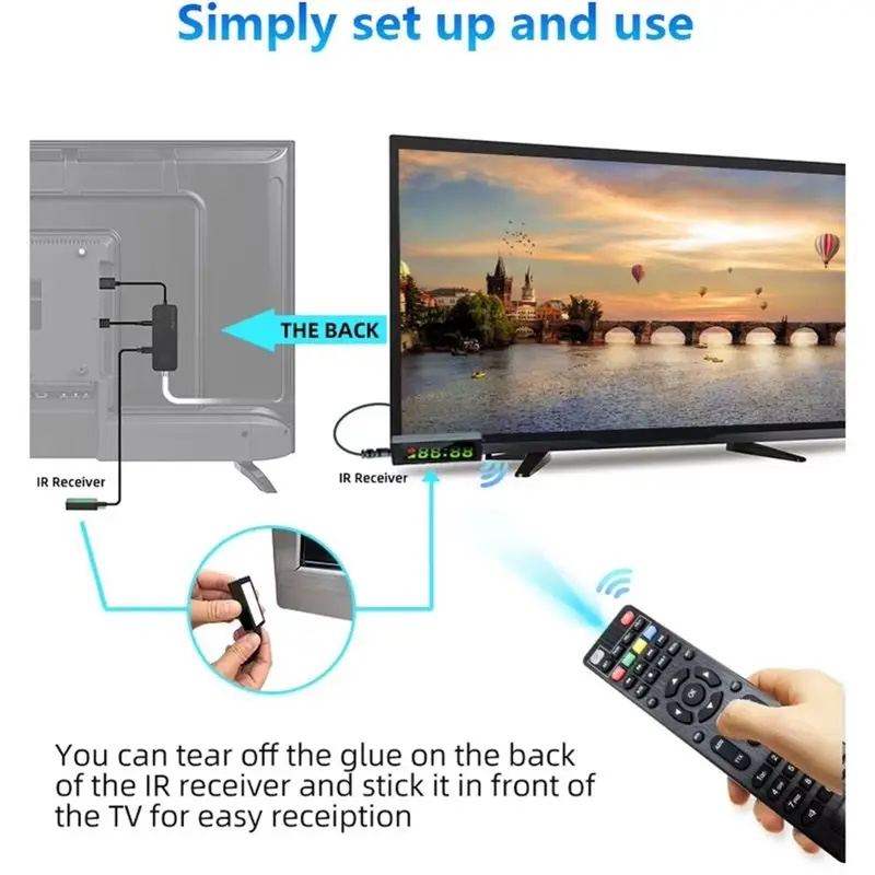 A53M-Mini Digital Free TV Converter HD FTA DVB T2 Tuner Media Player And PVR Recorder