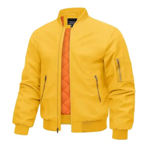 Chaqueta Bomber MAGCOMSEN para hombre, abrigo acolchado cálido con cremallera para invierno, chaquetas de béisbol informales, cazadora de piloto, chaquetas universitarias
