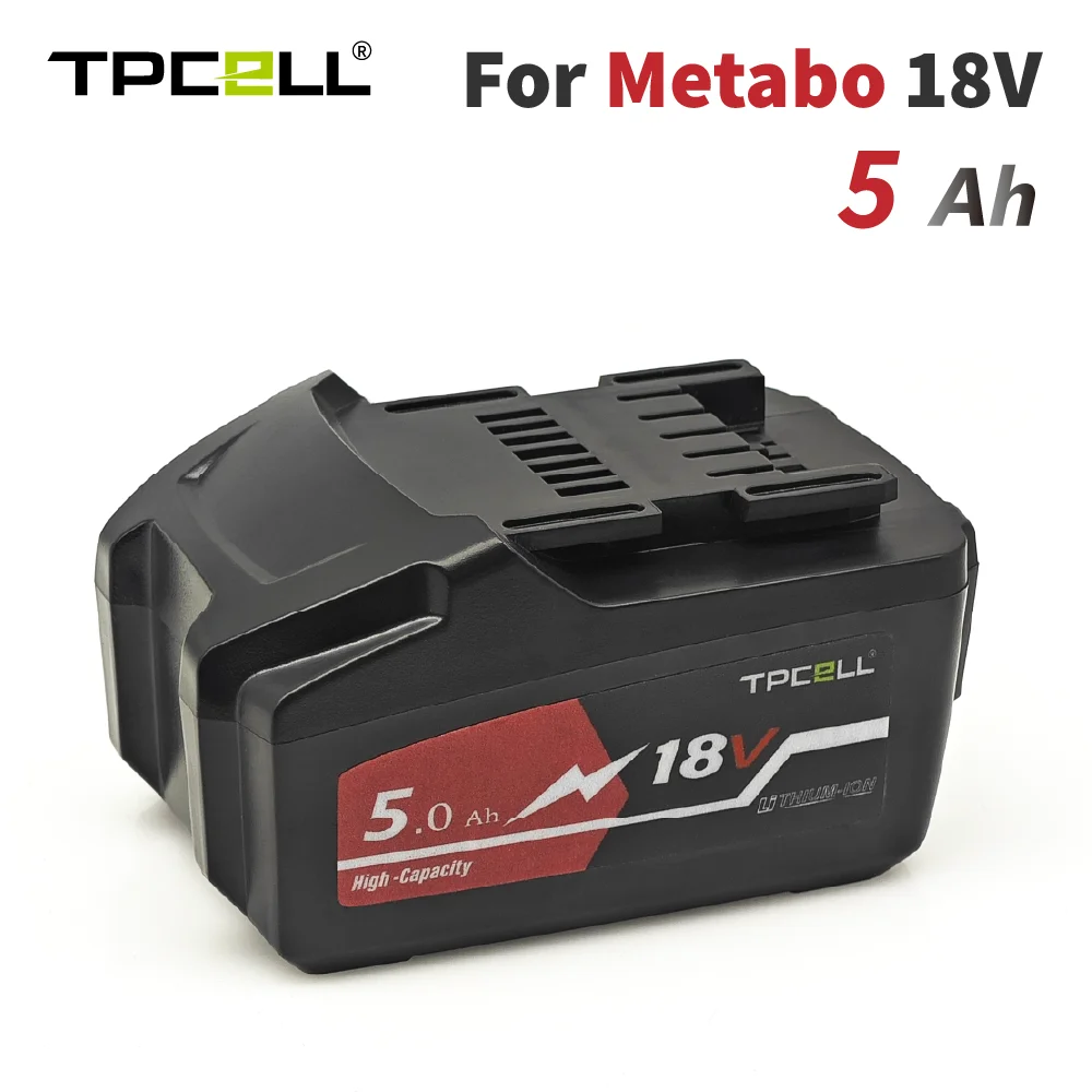 TPCELL 18V 5.0Ah Battery for Metabo Cordless Power Tool Replace for Metabo 18V 625592000 625591000 Backup Batteries