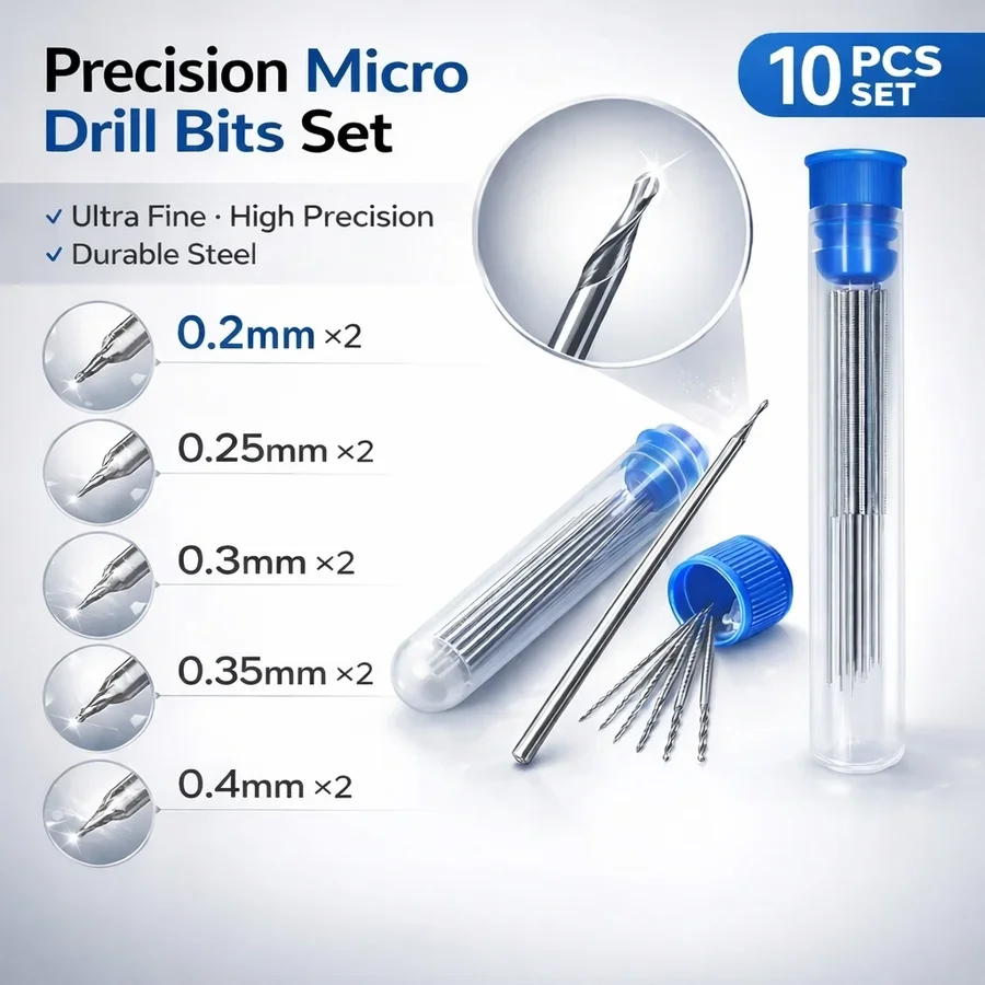 10Pcs Stainless Steel Cleaning Nozzle Tool Kit for Car Windscreen Jet Washer Shower Head, 3D Printer Jets, Gas Stove Vent