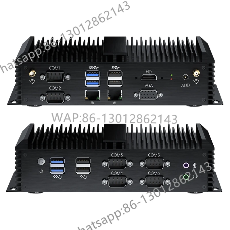 I7-1165G7 fanless industrial computer mini host industrial computer six serial ports dual network miniature small assembly